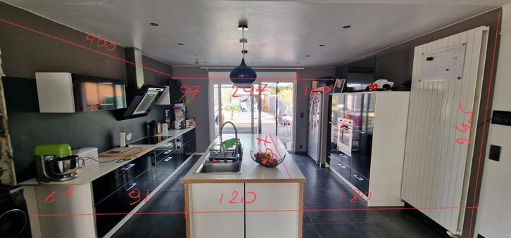 Cuisine équipée noire laqué, Huis en Inrichting, Keuken | Complete keukens, Zwart, Ophalen