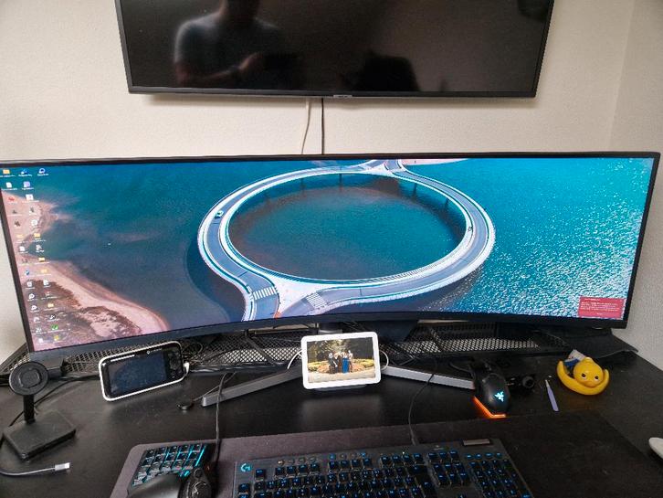 Samsung C49RG90 - 49 inch monitor, Informatique & Logiciels, Moniteurs, Comme neuf, 101 à 150 Hz, DisplayPort, HDMI, Gaming, Haut-parleurs intégrés