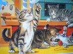 Puzzle avec des chatons qui jouent 100 pcs., Hobby & Loisirs créatifs, Comme neuf, Puzzle, Enlèvement ou Envoi, Moins de 500 pièces