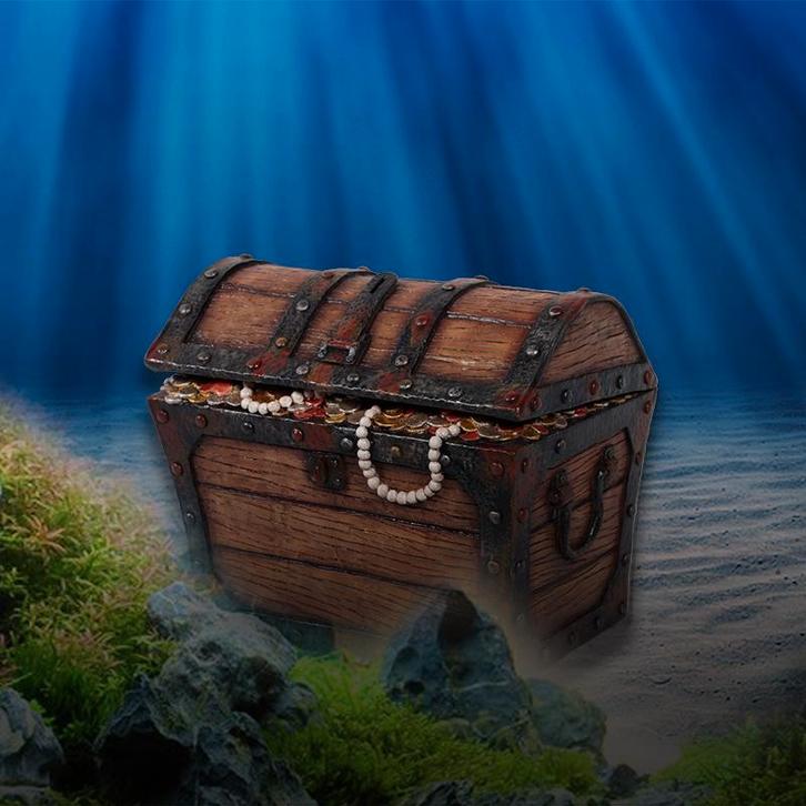 Coffre au trésor pirate — Coffre au trésor 48 x 33 x 41 cm, Collections, Statues & Figurines, Neuf, Enlèvement