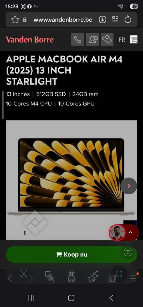 Apple MacBook Air (M4, 2025), Computers en Software, Windows Laptops, 13 inch, SSD, Ophalen of Verzenden