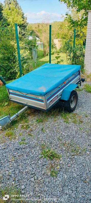 Remorque 150 x 100 bâchée avec roue de secours, Autos : Divers, Remorques, Enlèvement, Utilisé