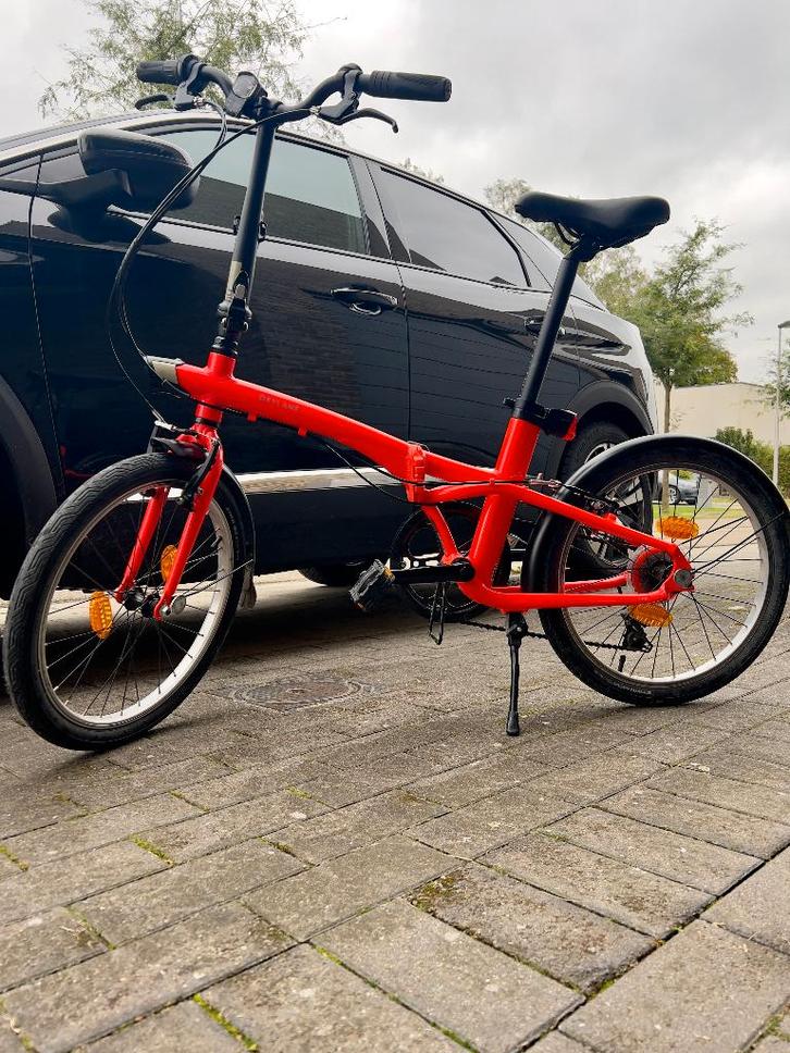 Vouw fiets Oxylane 500, Fietsen en Brommers, Fietsen | Vouwfietsen, Zo goed als nieuw, Dames, Overige merken, Deels opvouwbaar