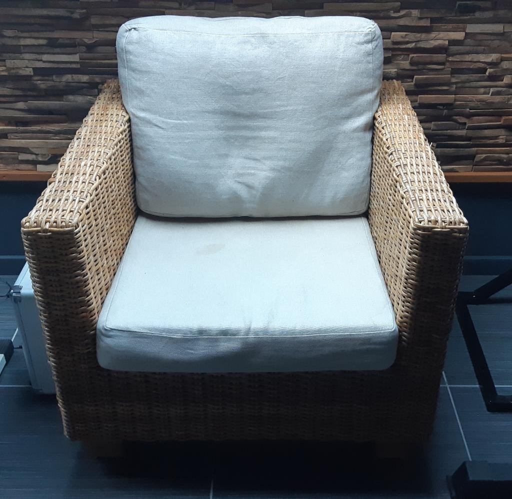 Sièges modernes en rotin 2 pièces, 75 à 100 cm, Osier ou Rotin, Moins de 150 cm, Banc droit