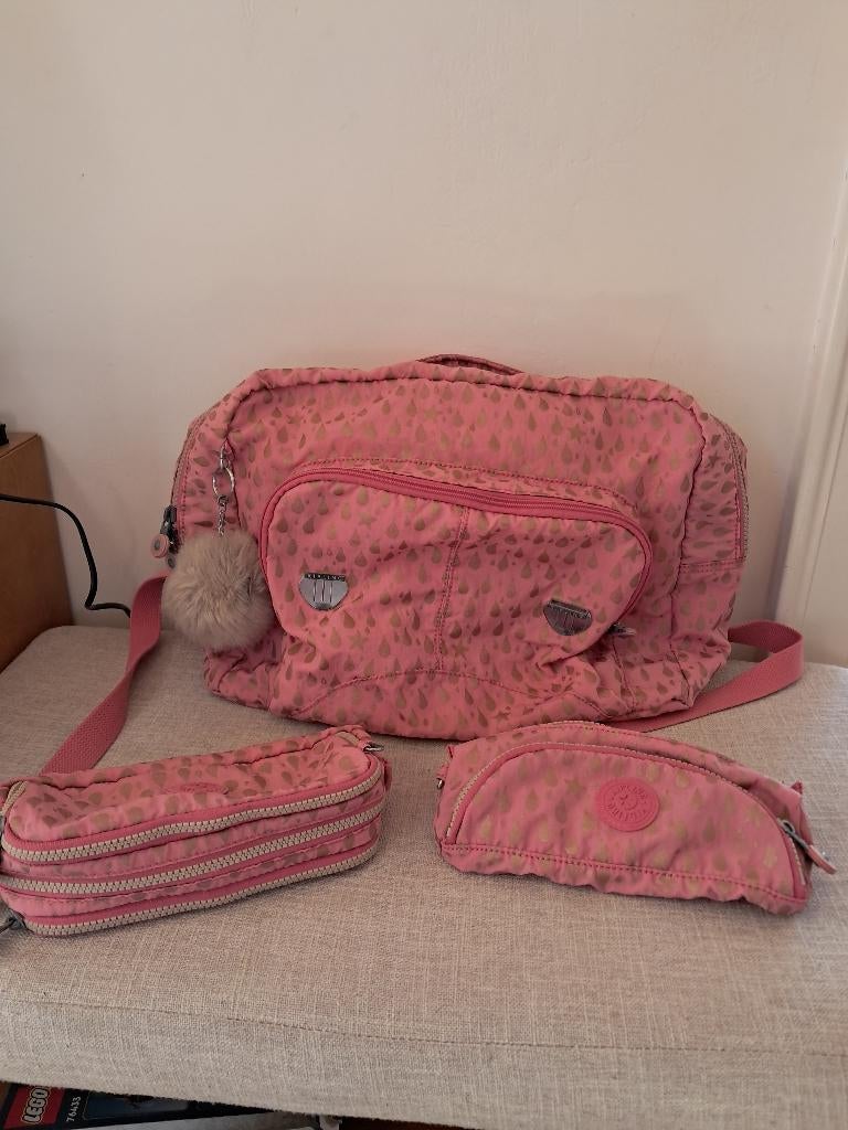 pennenzakken kipling (roze en groene), Diversen, Schoolbenodigdheden, Ophalen, Gebruikt