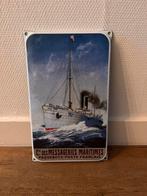 Mooi scheepvaart emaille reclame bordje, Antiek en Kunst, Ophalen of Verzenden
