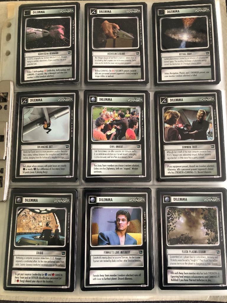 Star Trek Voyager CCG, Ophalen of Verzenden, Zo goed als nieuw, Meerdere kaarten