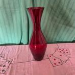 Rode glazen vaas (28cm hoog), Maison & Meubles, Accessoires pour la Maison | Vases, Rouge, Moins de 50 cm, Enlèvement ou Envoi