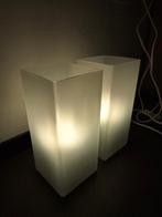 2 nachtlampjes (glas), Huis en Inrichting, Ophalen, Zo goed als nieuw, Glas, Minder dan 50 cm