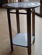 Table d'angle ronde en bois laqué noir, Enlèvement, Rond