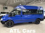 Ford Transit 2.4 D | !103.000km! | WEBASTO | 8+1 | AIRCO, Auto's, Ford, 4 deurs, Gebruikt, 4 cilinders, Blauw