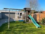Speeltoestel met toren, klimmuur, glijbaan en schommels, Kinderen en Baby's, Ophalen, Gebruikt, Schommel