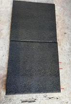 Zwarte Rubberen tegels 50x50x3 speeltoestel dak ed ruim 25m2, Ophalen, Gebruikt