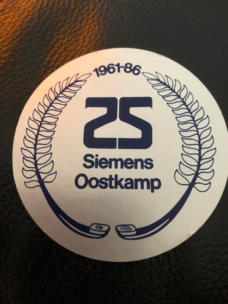 Sticker 25 jaar Siemens Oostkamp, Ophalen of Verzenden, Nieuw, Bedrijf of Vereniging