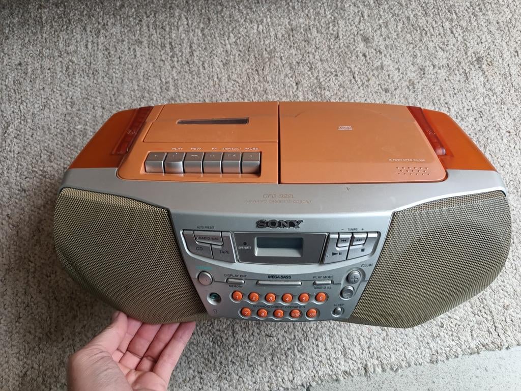 Sony CD Speler, Cassette Deck, Radio, Ophalen, Radio