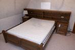 Massieve eiken slaapkamer bedmeubel kleerkast + nachtkastjes, Huis en Inrichting, Ophalen, Tweepersoons