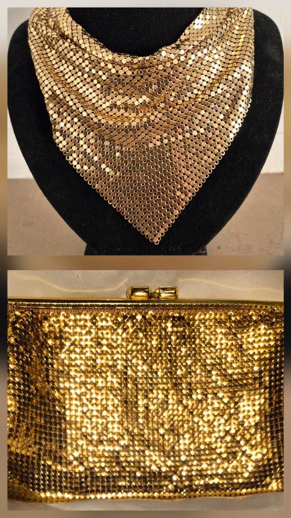 wijting en Davis ketting en bijpassende avondtasje, Handtassen en Accessoires, Kettingen, Zo goed als nieuw, Overige materialen