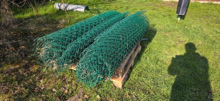 24m tuinafsluiting draad 1.5m hoog, Jardin & Terrasse, Gaze & Fils, Utilisé, Fil, 20 mètres ou plus, Enlèvement