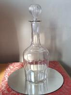 Art Deco gefacetteerde karaf 1920  transparante glazen+kurk, Ophalen of Verzenden