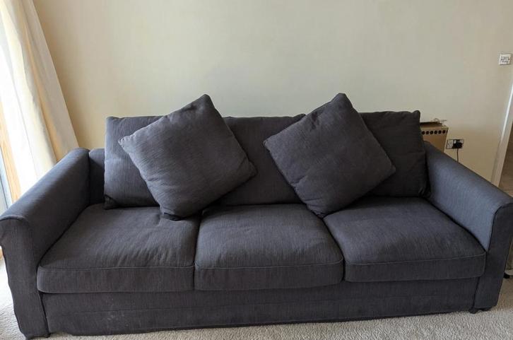 Ikea Gronlid 3-zit zetel grijs, Maison & Meubles, Canapés | Salons, Comme neuf, Banc droit, Trois personnes, 200 à 250 cm, 75 à 100 cm