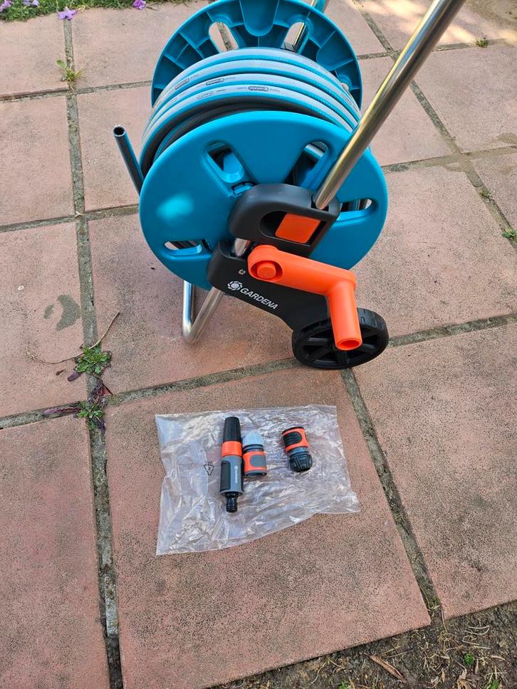 Tuinslang op haspel L =20 meter Gardena Inclusief toebehoren, Tuin en Terras, Tuinslangen, Tuinslang, Ophalen