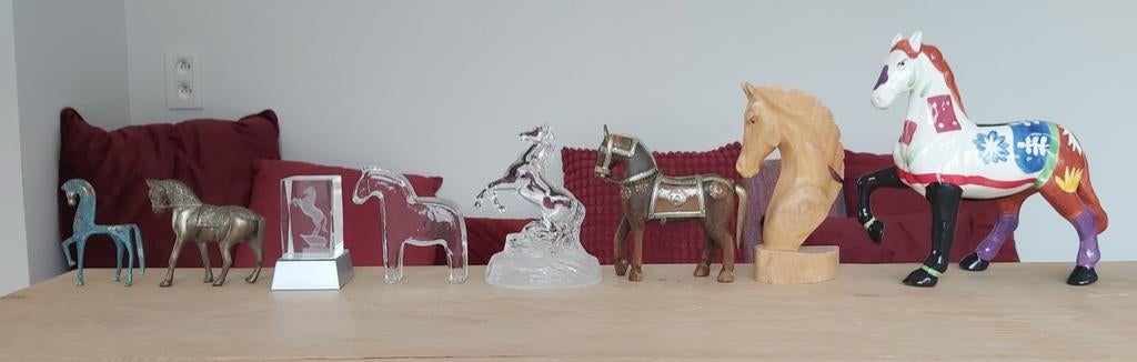 Lot van 8 paardenbeeldjes vr verzamelaar, Ophalen of Verzenden