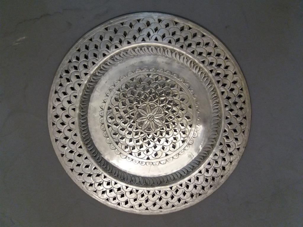 Zilveren kleurige schaal, Ophalen, Nieuw