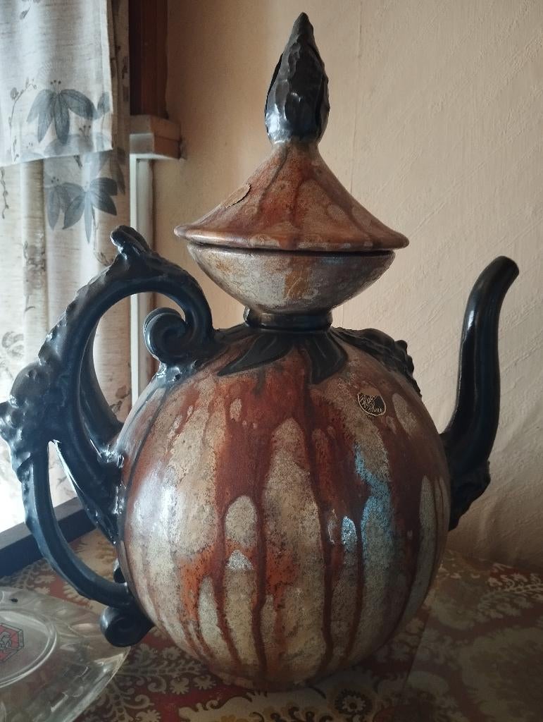 Grande Théière en céramique Sylvain sttublet, Antiquités & Art, Enlèvement