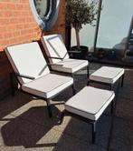 Tuinmeubilair lounge met 2 zitplaatsen en 2 voetsteunen, Tuin en Terras, Tuinsets en Loungesets, Ophalen, 2 zitplaatsen