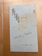 Menukaart huwelijk Gray Croucher -Rikske en Fikske -1947, Envoi, Gray