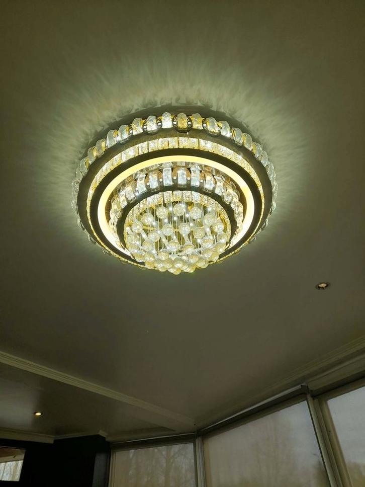 Lustre en christal Led connecté bleutooth, Maison & Meubles, Lampes | Plafonniers