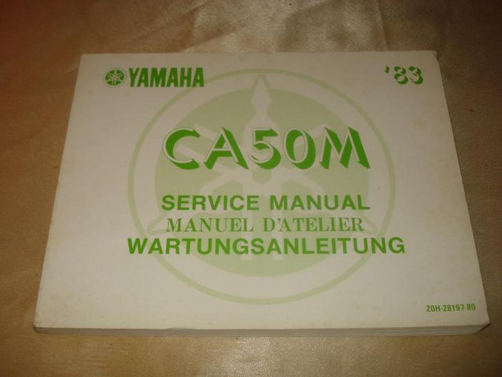 YAMAHA CA50M '83 Ancien Manuel d'Atelier, Motos, Modes d'emploi & Notices d'utilisation, Yamaha, Enlèvement ou Envoi