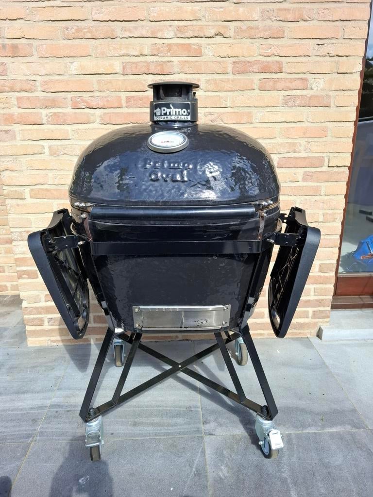 Primo Grill Oval XL(400) kamado, keramische BBQ, Tuin en Terras, Ophalen, Gebruikt, Primo Grill, Met accessoires
