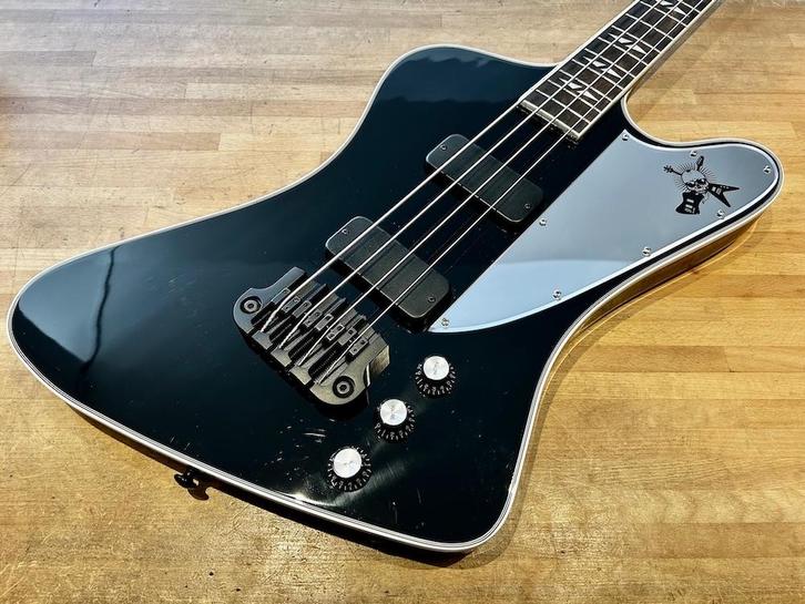 Gibson 2022 Gene Simmons G2 Thunderbird Ebony + Case, Muziek en Instrumenten, Snaarinstrumenten | Gitaren | Bas, Zo goed als nieuw