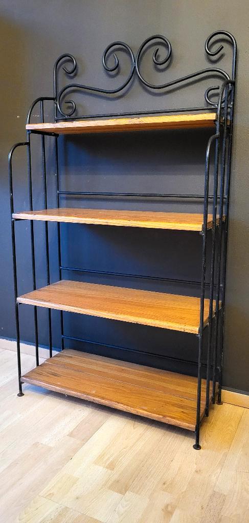 ️ ✔️Smeedijzeren boekenkastplank - massief grenen., Huis en Inrichting, Woonaccessoires | Wandplanken en Boekenplanken, Ophalen of Verzenden