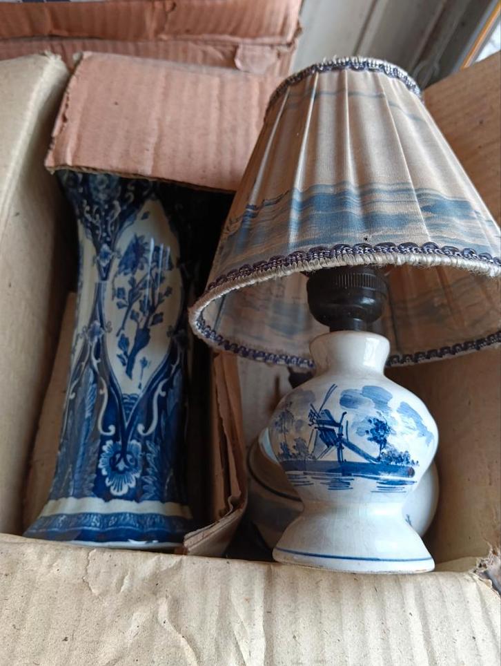 Lot Sphinx royal bleu de Delft Petrus Regout, Antiquités & Art, Antiquités | Éclairage, Enlèvement