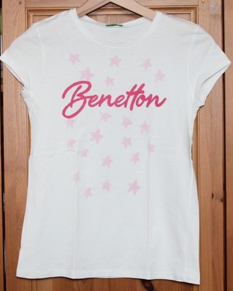 Benetton T-shirt – maat 11-12 jaar, Kinderen en Baby's, Kinderkleding | Maat 146, Zo goed als nieuw, Meisje, Shirt of Longsleeve