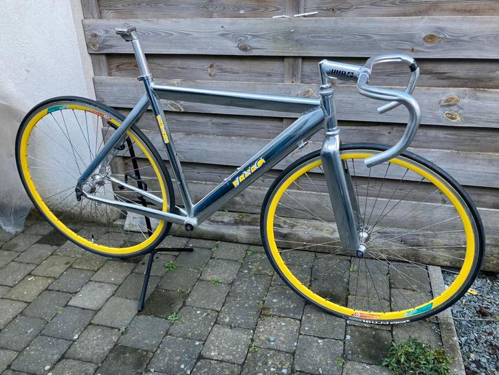 JNC Aluminium race frame + stuur, wielen en banden, Fietsen en Brommers, Fietsonderdelen, Gebruikt, Racefiets, Frame, Ophalen