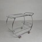 Art Deco trolley, serveerwagen chroom, jaren 50, Ophalen of Verzenden