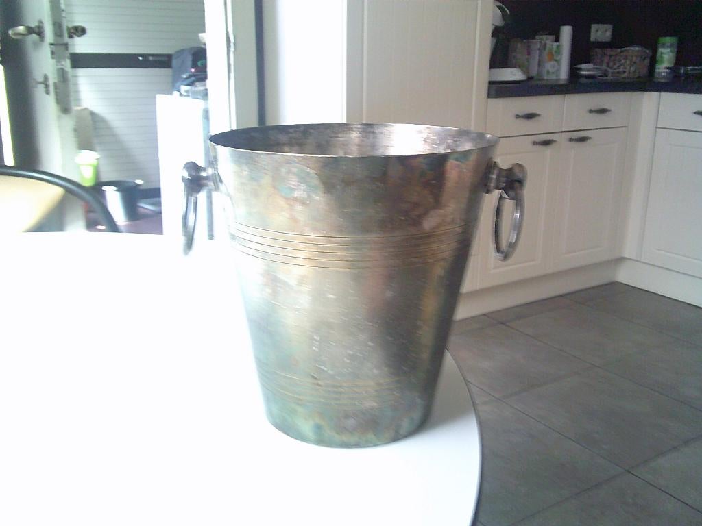art deco verzilverde ijsemmer, Ophalen, Zilver
