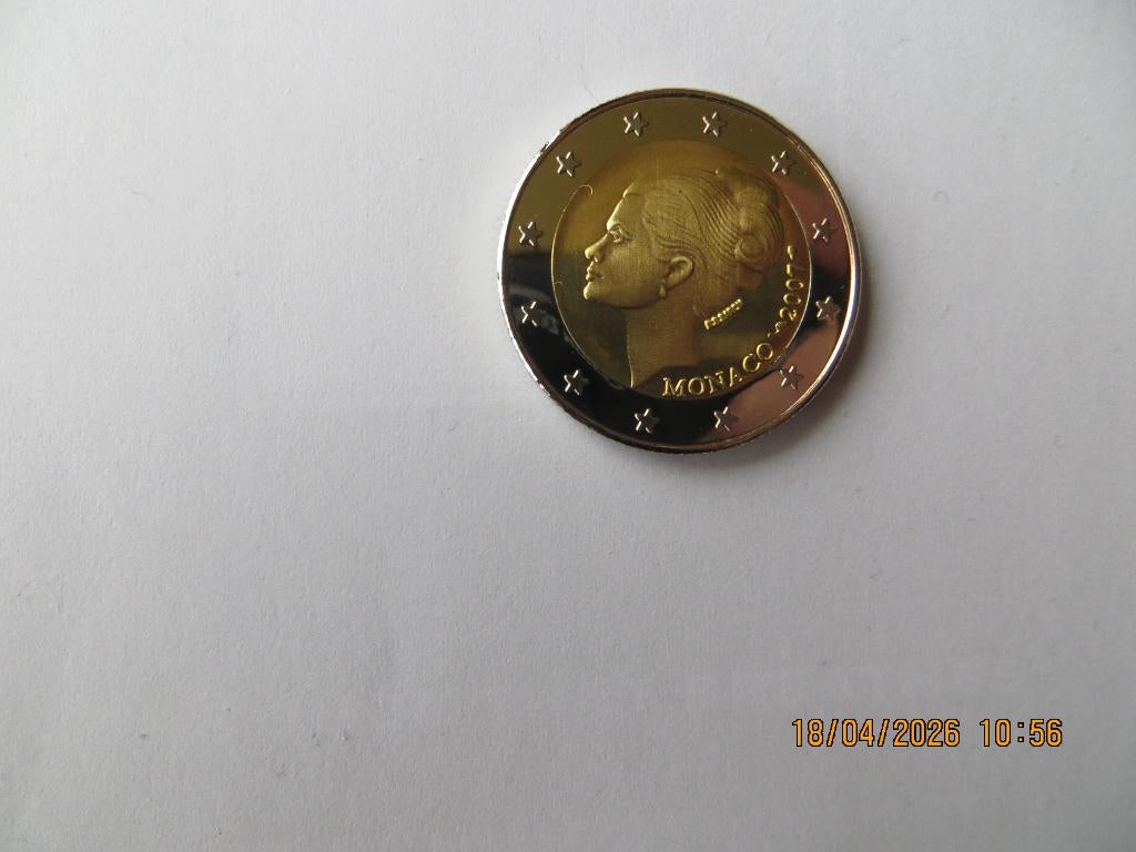 BU 2 EURO GRACE KELLY 2007 MONACO, Ophalen of Verzenden, Monaco, 2 euro, Losse munt