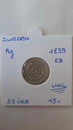 Zweden 25 öre 1899 E.B   AG UNC !!, Ophalen of Verzenden
