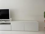 TV meubel wit Ikea Besta L120xB42xH40cm, Huis en Inrichting, Ophalen, 100 tot 150 cm, Modern strak, Zo goed als nieuw
