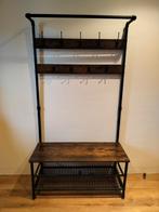 Industriële kapstok met schoenen rekje, Huis en Inrichting, Woonaccessoires | Kapstokken, Ophalen, Zo goed als nieuw, Metaal, Staande kapstok