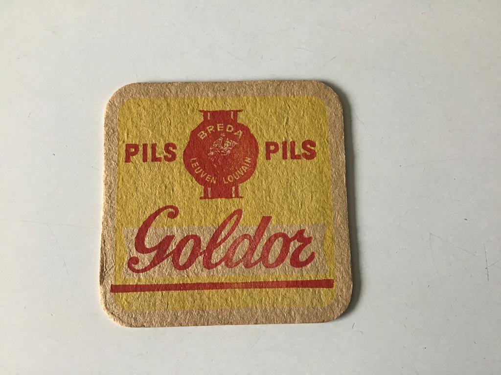 Oud bierviltje Goldor Pils, Ophalen, Gebruikt, Viltje(s)