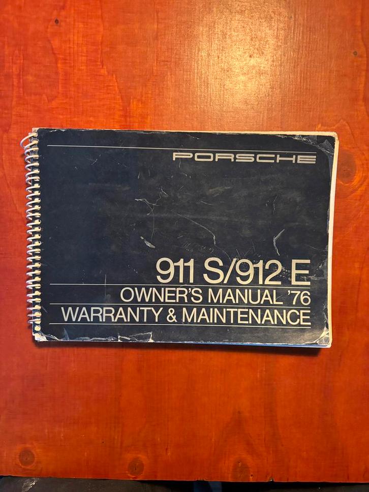 Porsche 911S/  912E Owners Manual, Autos : Divers, Modes d'emploi & Notices d'utilisation, Enlèvement ou Envoi