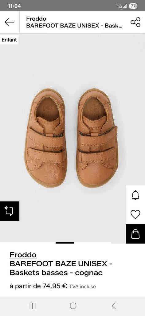 Froddo blootsvoets maat 24, Ophalen