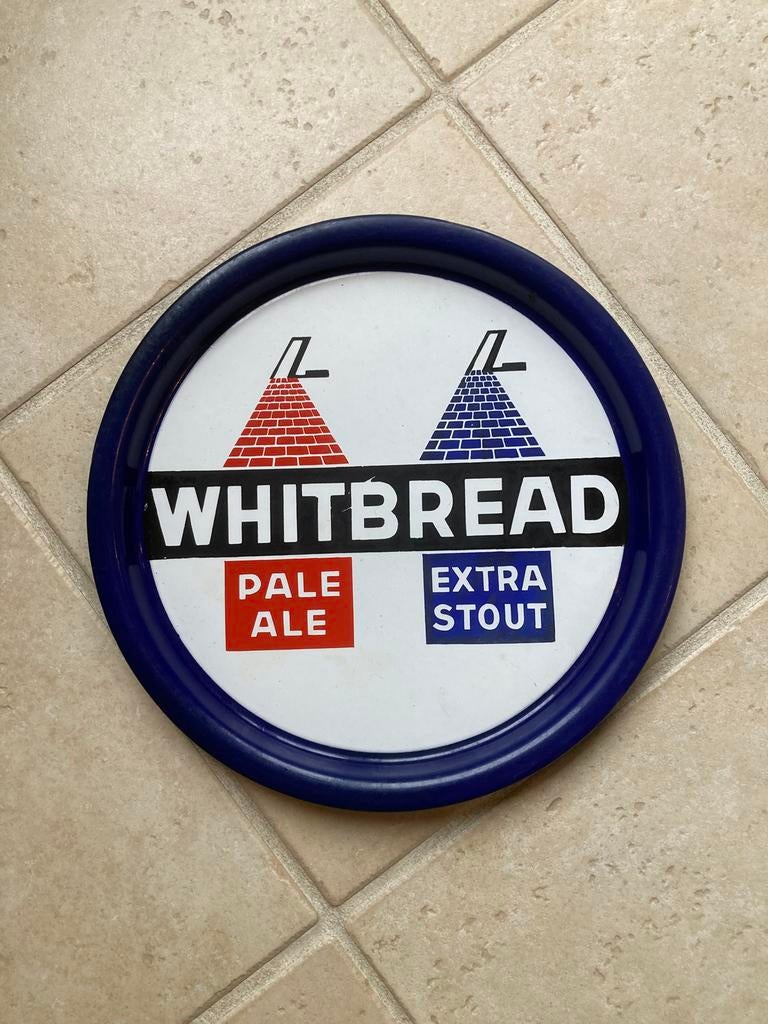 Oude emaille plateau whitbread, Ophalen of Verzenden