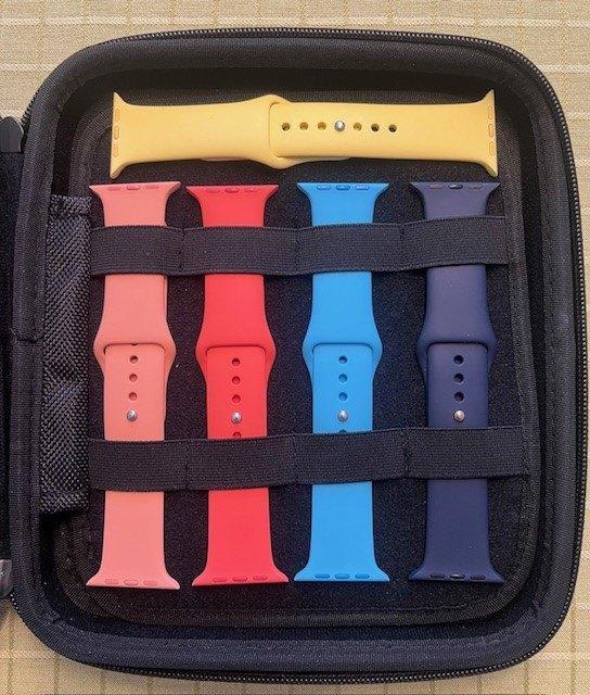 Apple Watch originele bandjes met Organizer Opbergtas, Télécoms, Objets connectés accessoires, Comme neuf, Enlèvement