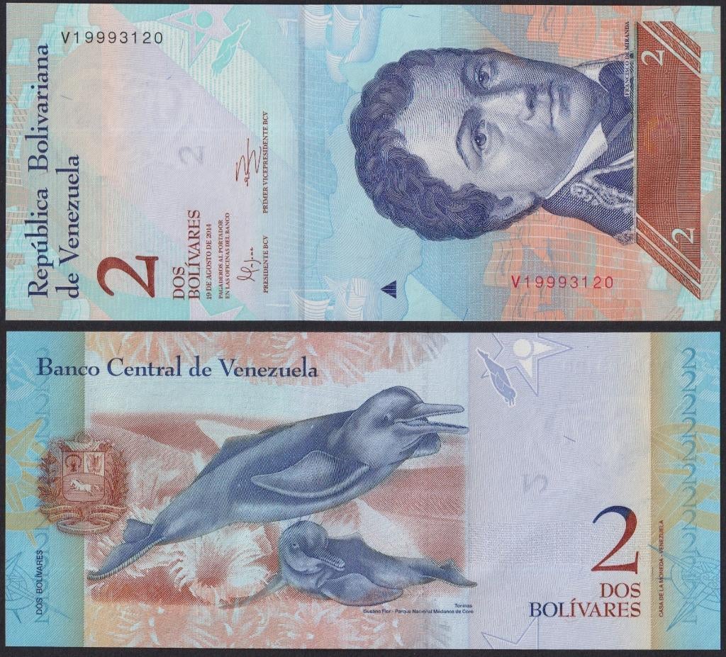 Venezuela 2 Bolivares, Ophalen of Verzenden, Noord-Amerika, Los biljet